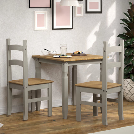 Corona - 3 Piece Dining Set - Square Solid Pine