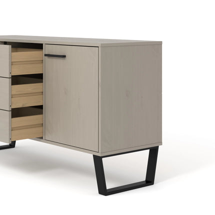 Texas - Sideboard - 1 Door 3 Drawer Grey Waxed Pine