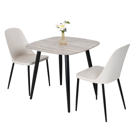 Aspen - Dining Table - Square with Tapered Metal Legs