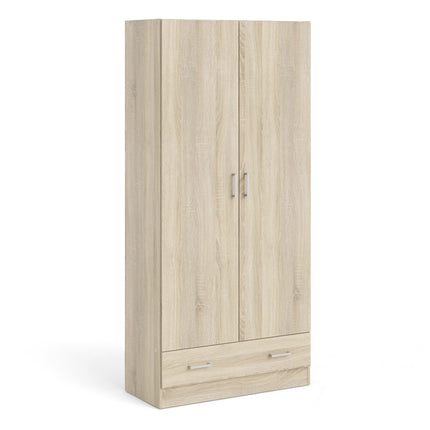 Space - 3 Piece Bedroom Set, Bedside, Chest and 2 Door 1 Drawer Wardrobe