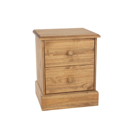 Cotswold - Bedside Cabinet - 2 Drawer Solid Pine