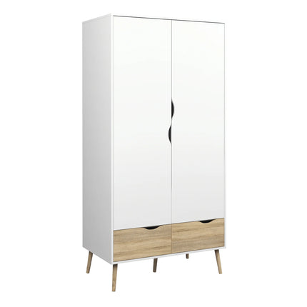 Oslo - 3 Piece Bedroom Set, Bedside, Chest and 2 Door 2 Drawers Wardrobe
