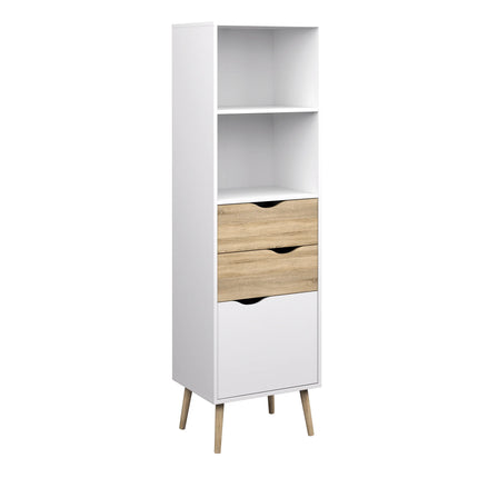 Oslo - Bookcase 2 Drawers 1 Door