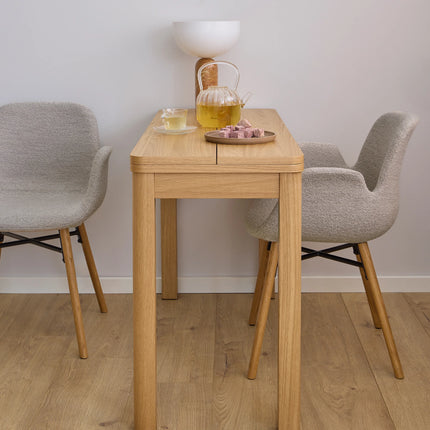 Southampton Extendable Rectangular Dining Table in Matt Oak 90 x 120 cm