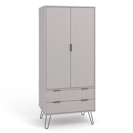 Augusta - Wardrobe - 2 Door 2 Drawer & Hairpin Legs