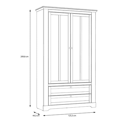 Iloppa - Display Cabinet in Snowy Oak/Oak Nelson