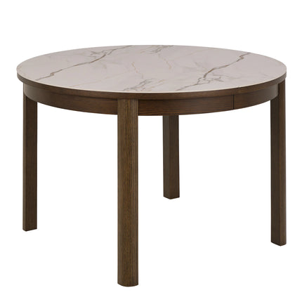 Southampton Round Extendable Dining Table Cream Ceramic 120/220cm