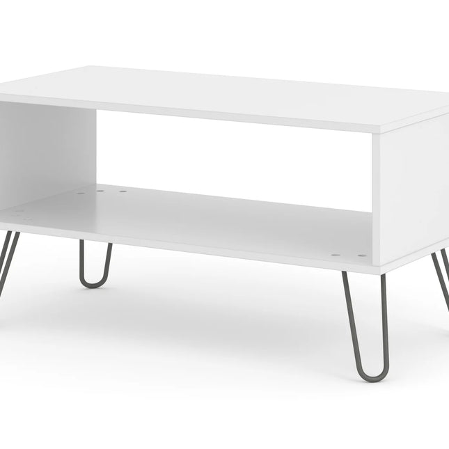 Augusta - Coffee Table - Industrial Hairpin Legs & Open Shelf