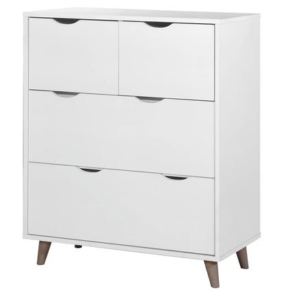 Pulford - 3 Piece Bedroom Set 4 Drawer - White & Sonoma Oak