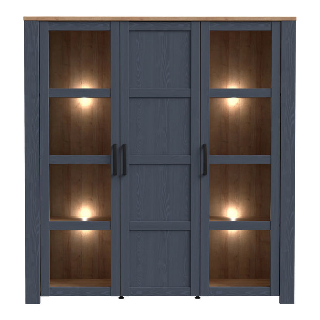 Bohol - Large Display Cabinet with 4x LED Light