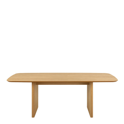 Christo Oak Dining Table with Lima or Ida Black Dining Chairs Set