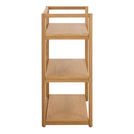 Ludza Rectangular Bookcase With 3 Shelves in Oak – Stylish Storage