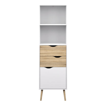 Oslo - Bookcase 2 Drawers 1 Door