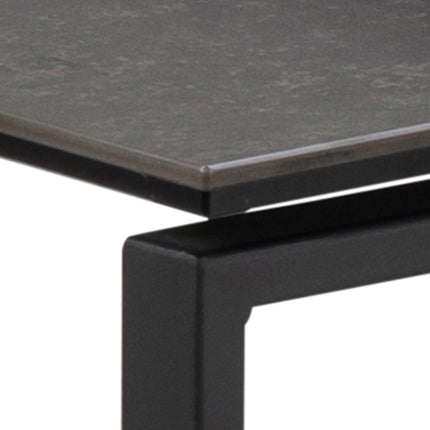Katrine Ceramic Nest of Tables Black Set of 3 Stylish Square Tables