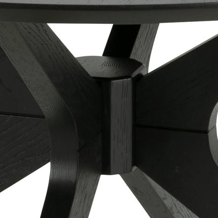I Duncan Round Coffee Table in Black 80x45cm