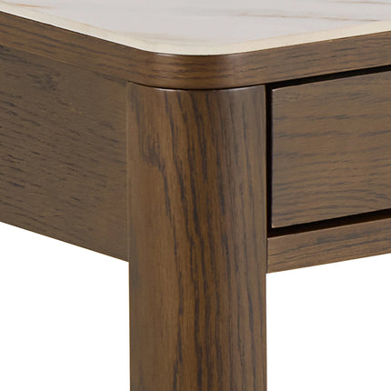 Southampton Rectangular Coffee Table with Drawer and Shelf in Cream Ceramic