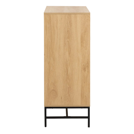 Albany Chest of 4 Drawers Oak Effect Metal Legs 100cm