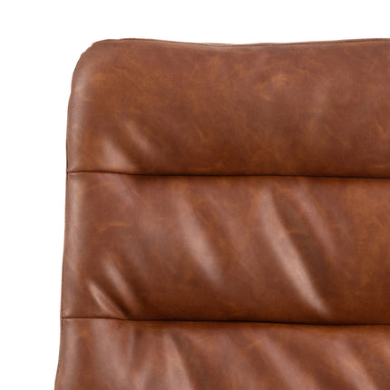 Dean - Brandy PU Swivel Dining Chair Set of 2