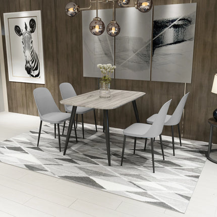 Aspen - Dining Chair Pair - Modern Plastic with Round Metal Legs