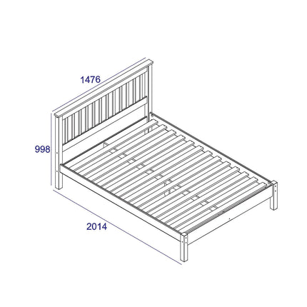 Corona - Double Bed - Solid Pine