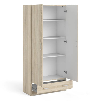 Space - 3 Piece Bedroom Set, Bedside, Chest and 2 Door 1 Drawer Wardrobe