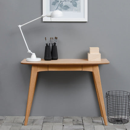 Woodstock Office Desk in Oak Oiled Veneer with Drawer