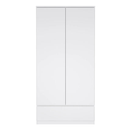 Naia - Wardrobe with 2 Doors + 1 Drawer
