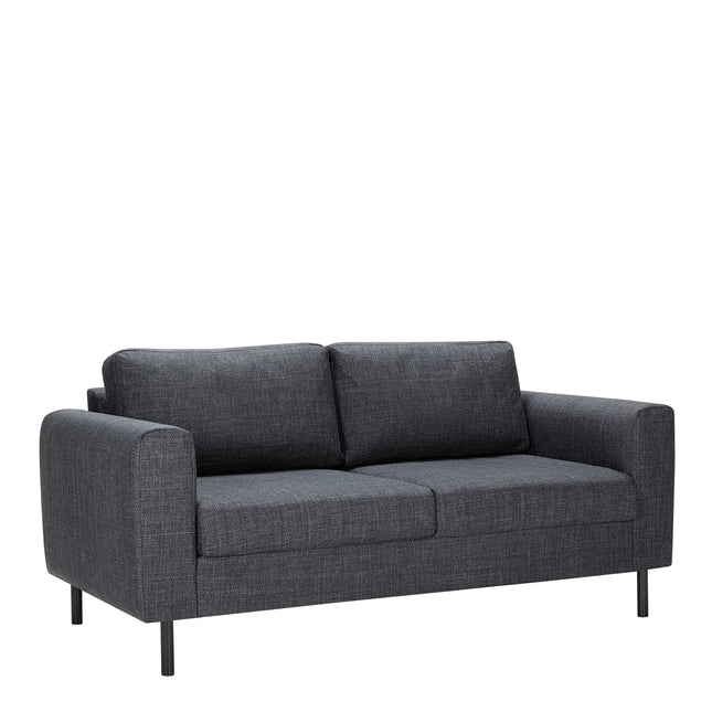 Omaha 2 Seater Sofa in Dark Grey & Light Grey Brown Fabric
