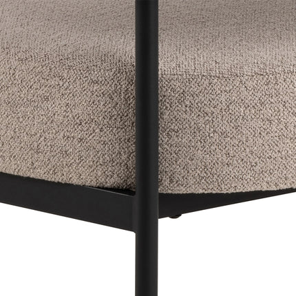Oakfield - Lounge chair in Beige Fabic with Black Legs