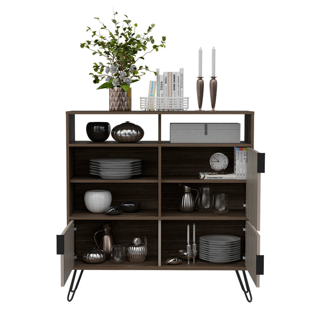 Nevada - Sideboard - 3 Door Industrial & Hairpin Legs