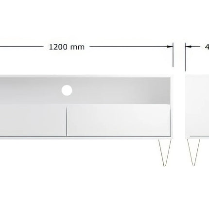 Monaco - TV Unit - 2 Drawers - White