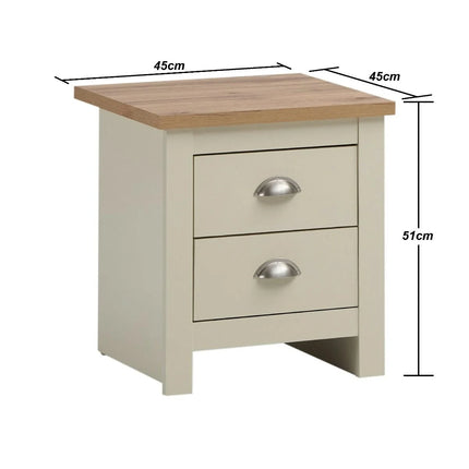 Lisbon - 2-Piece Set - 3-Door Wardrobe & 2-Drawer Bedside Table