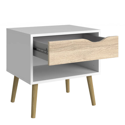 Oslo - 3 Piece Bedroom Set, Bedside, Chest and 2 Door 2 Drawers Wardrobe