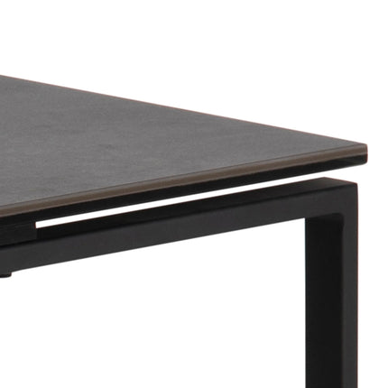 Katrine Ceramic Nest of Tables Black Set of 3 Stylish Square Tables