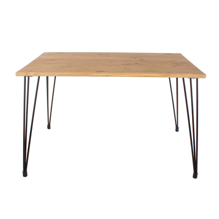 Augusta - Dining Table - Antique Waxed Pine & Hairpin Legs