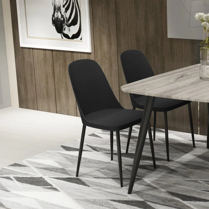 Aspen - Dining Chair Pair - Modern Plastic with Round Metal Legs