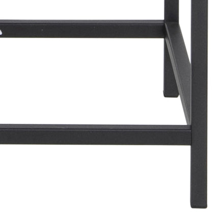 Seaford Tall Display Cabinet Glass Doors Steel 150cm