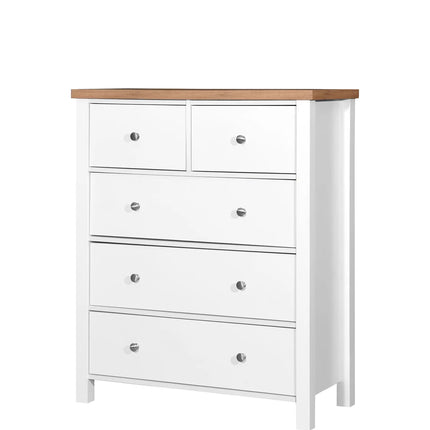 Astbury - 3 Piece Bedroom Set - 5 Drawer Chest - White