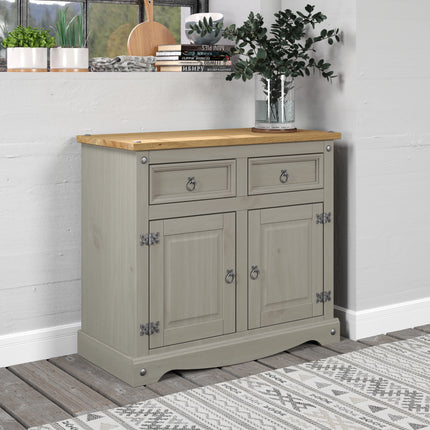 Corona - Sideboard - 2 Door 2 Drawer Pine & Metal Hardware