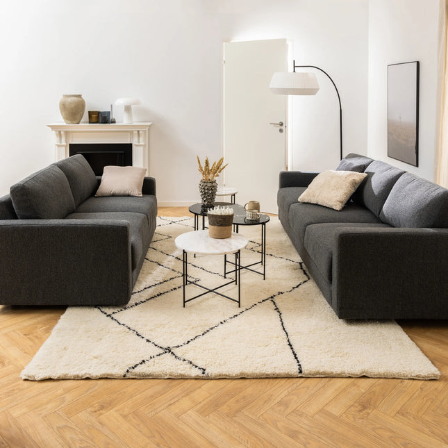Avila - Side Table with White Marble Top 52x40cm