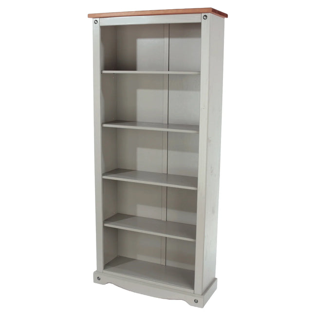 Corona Traditional Pine Bookcase with Adjustable Shelves