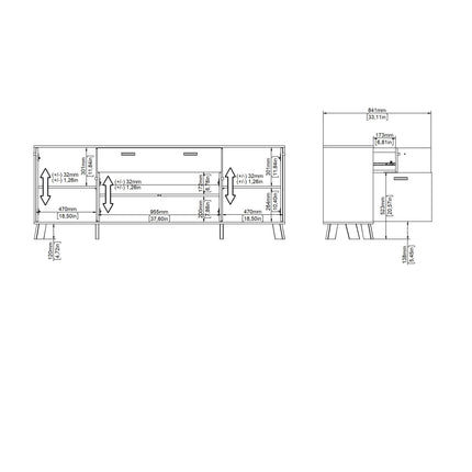 Ikast - Sideboard 4 Doors + 1 Drawer