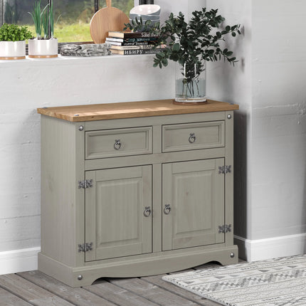 Corona - Sideboard - 2 Door 2 Drawer Pine & Metal Hardware
