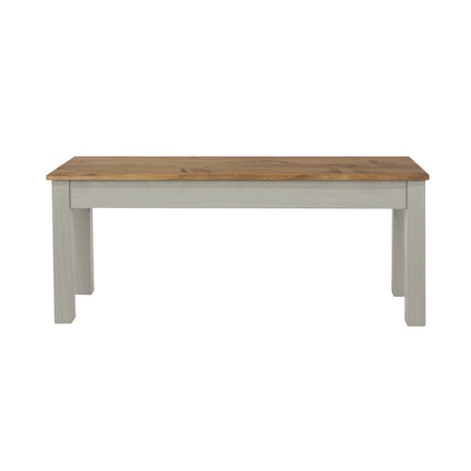 Linea - Dining Bench - Grey & Antique Waxed Pine