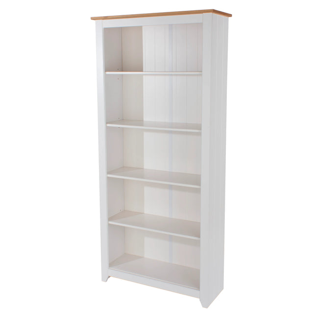 Capri - Bookcase - 5 Shelf Modern Farmhouse & Pine Top