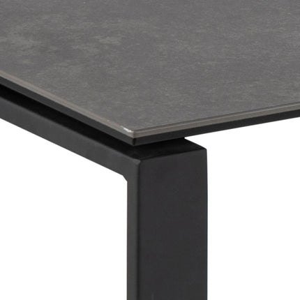 Katrine Ceramic Coffee Table Set in Black – Modern Two-Piece Design