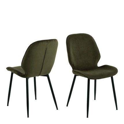Nagano - Round Dining Table with 4 Femke Dining Chairs