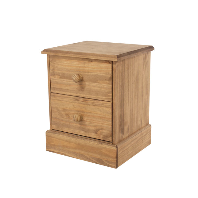 Cotswold - Bedside Cabinet - 2 Drawer Solid Pine