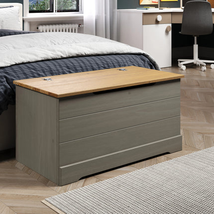 Corona - Storage Trunk - Solid Pine Lift Lid