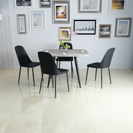 Aspen - Dining Table - Rectangular with Black Tapered Legs
